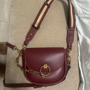 Charles and Keith Burgundy Crossbody Bag